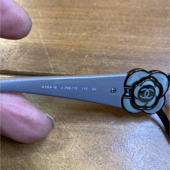 Chanel Bronze Tone/Brown Gradient 4164-B Camelia Shield Sunglasses w/ Case - Picture 13 of 17